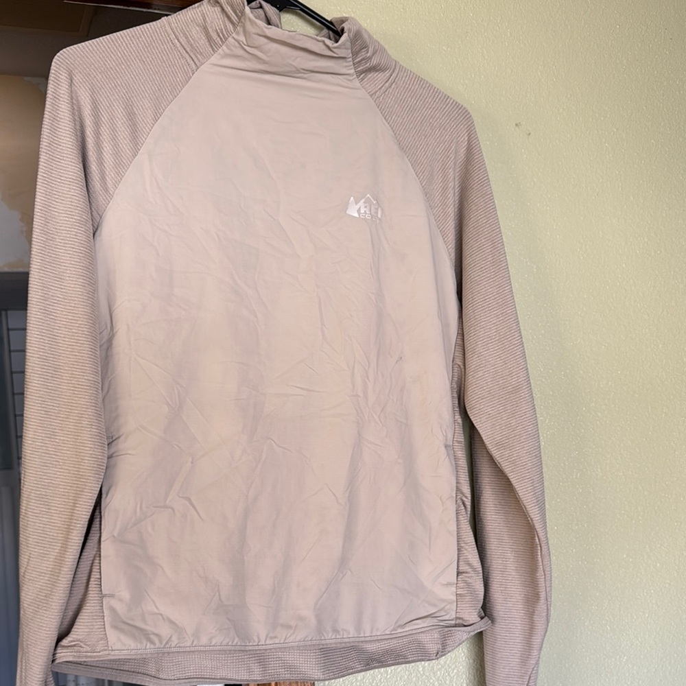 Beige Hooded Pullover